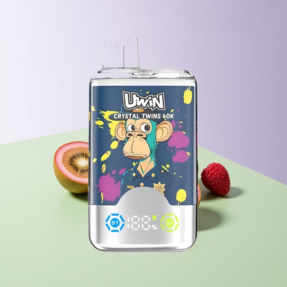 Uwin Crystal Twins 40000 Pūsų Kišuona Pasiflora Gvava Mėlynė Avietė