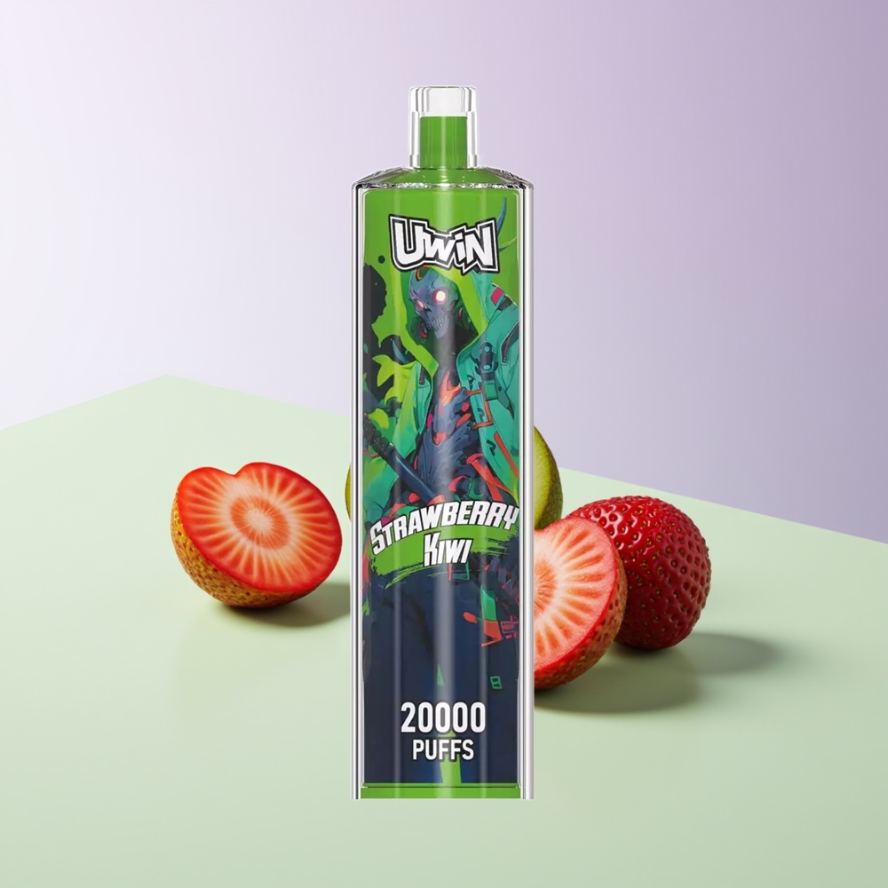 Uwin Shisha Hookah Crystal 20000 Pūkų Braškė-Kivis