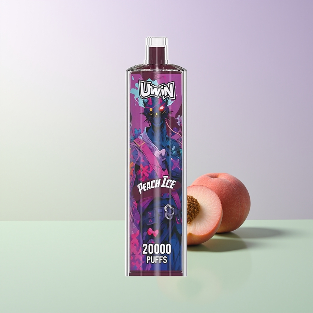 Uwin Shisha Hookah Crystal 20000 Pūkų Persikas Ledas