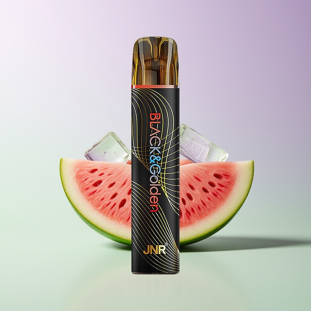 JNR Black&Golden 800 Pūkų Vienkartinės Elektroninės Cigaretės Arbūzas Ledas 2% Nikotino
