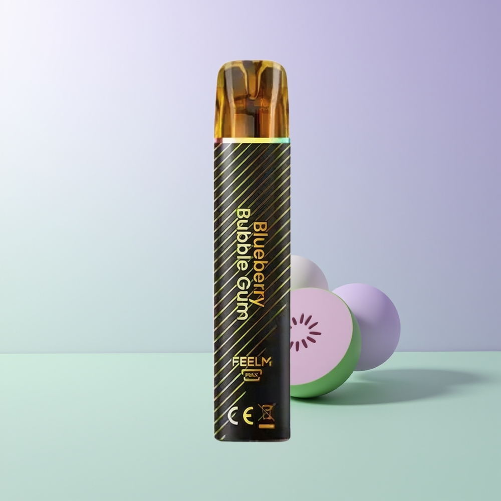 JNR Black&Golden 800 Pūkų Vienkartinės Elektroninės Cigaretės Mėlynųjų Uogų Burbulų Guma
