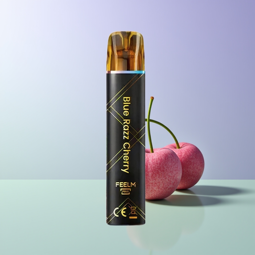 JNR Black&Golden 800 Pūkų Vienkartinės Elektroninės Cigaretės Mėlyna Avietė Vyšnia