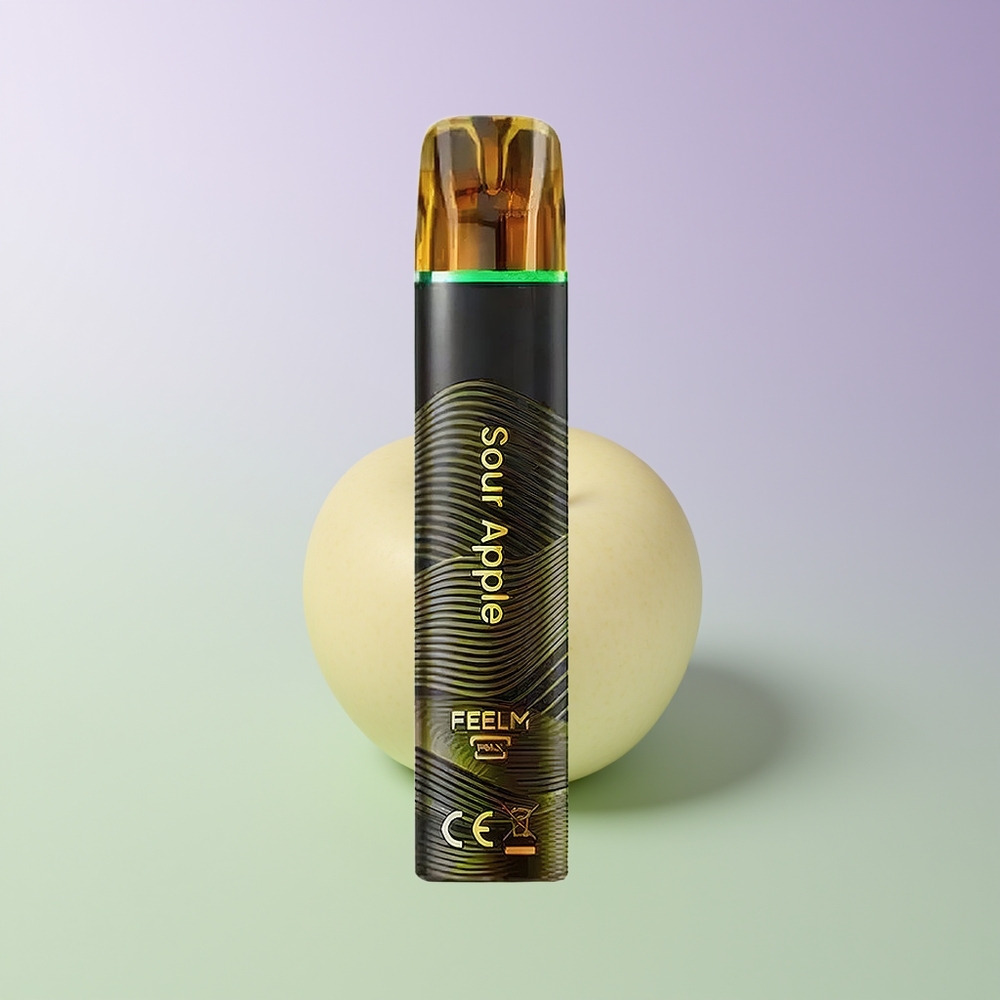 JNR Black&Golden 800 Pūkų Vienkartinės Elektroninės Cigaretės Rūgščiai Obelei