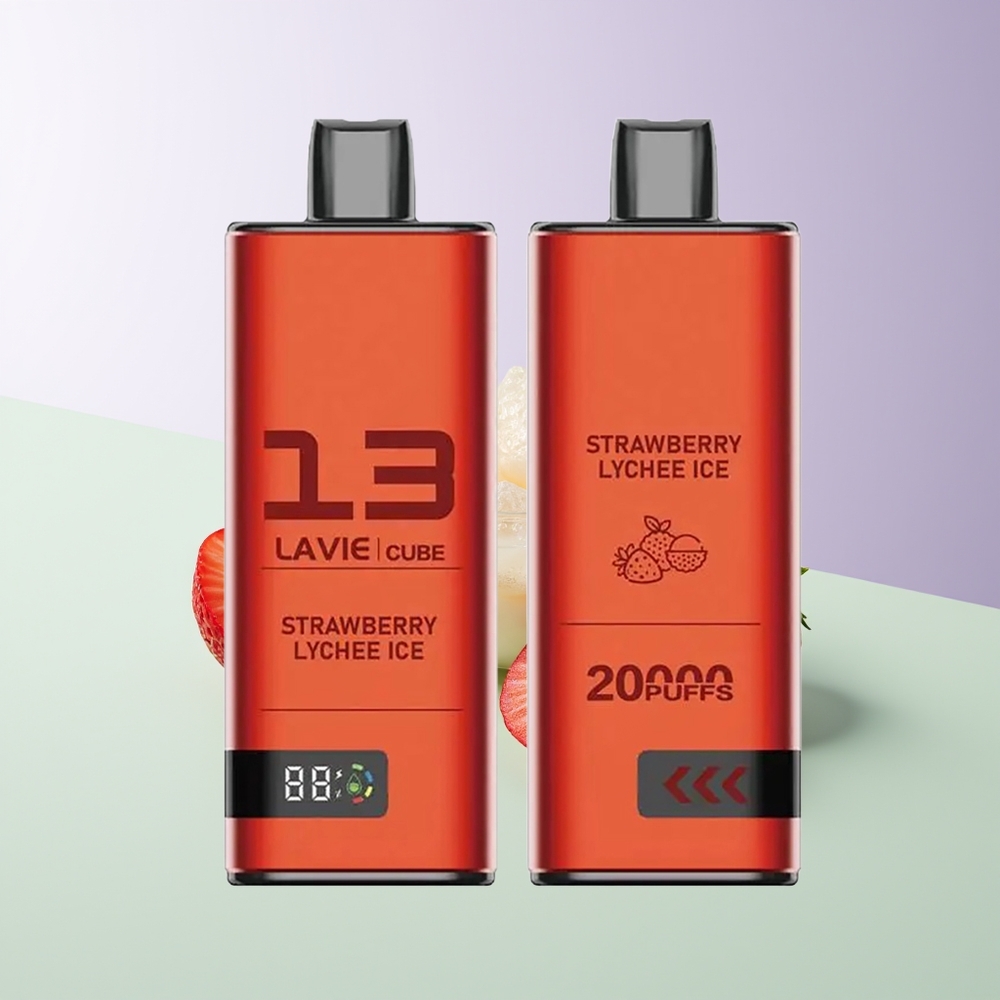 LAVIE Cube 20000 Pūkų Vienkartinės Elektroninės Cigaretės Braškių Lyčių Ledas