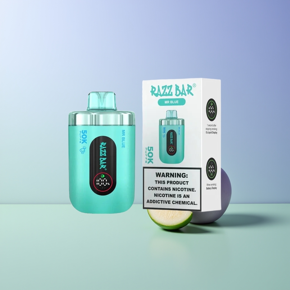 Razz Bar 50K Pūsų Vienkartinis Vaporizatorius Mėlynasis